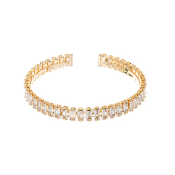 Baguette Metal Cuff Bracelet - Picture 1 of 1